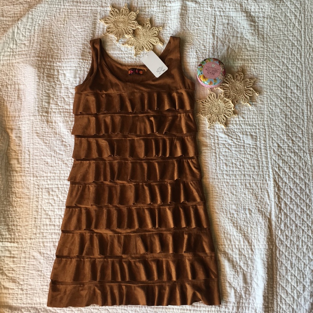 Almond Suede Body Cha Cha Dress